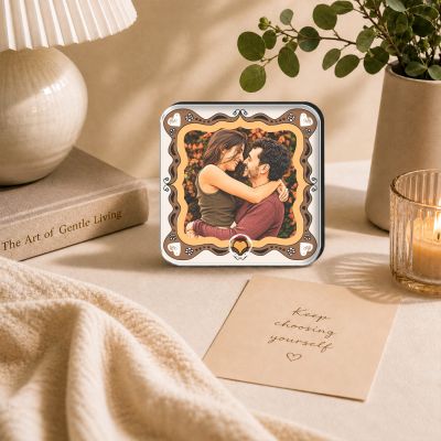 Personalized Musical Fridge Magnet Custom with Photo & Any Song Anniversary & Birthday Gift for Girlfriend, Boyfriend, Husband & Wife Playable Song Magnet